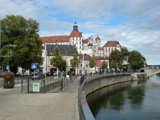 Ansicht von Neuburg am Donau-Radweg