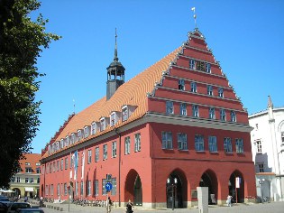 Rathaus am Markt in Greifswald