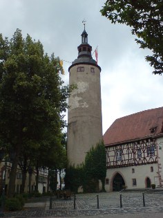 Radweg Liebliches Taubertal: Türmersturm des Schlosses in Tauberbischofsheim