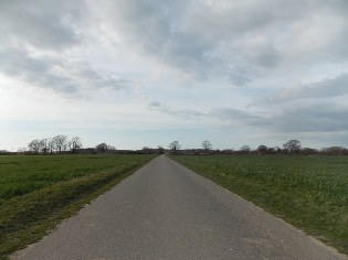 Straße von Eiderhufe nach Holtsee