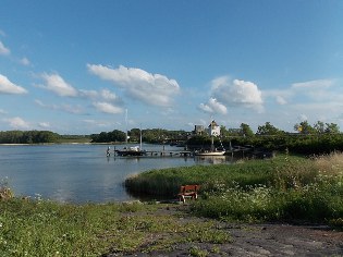 Blick auf die Brücke bei Lindaunis