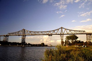 Eisenbahnhochbrücke in Rendsburg