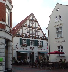 Caf Heldt in Eckernfrde, Ostseeksten-Radweg