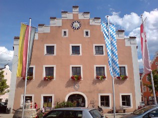 Rathaus in Dietfurt - Altmühltal-Radweg