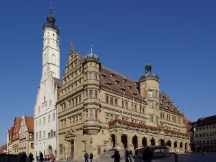 Rathaus in Rothenburg ob der Tauber, Altmühltal-Radweg