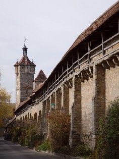 Stadtbefestigung in Rothenburg ob der Tauber, Altmühltal-Radweg