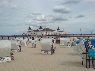 Radweg Berlin - Usedom: Blick auf die Seebrücke in Ahlbeck