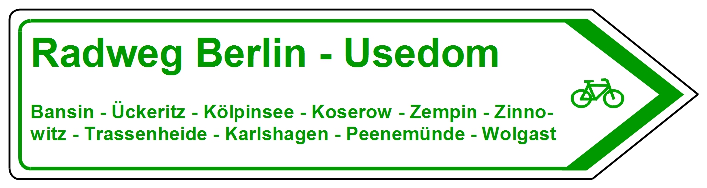 Radweg Berlin - Usedom, Ückeritz, Kölpinsee, Koserow, Zempin, Zinnowitz, Trassenheide, Karlshagen, Peenemünde, Wolgast
