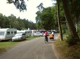 Radweg Berlin - Usedom: Unterwegs auf dem Campingplatz von Ückeritz