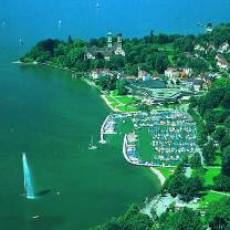 Blick auf das Schloß in Friedrichshafen, Bodensee-Radweg