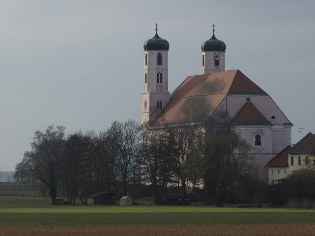 Kloster Oberalteich in der Stadt Bogen, Donau-Radweg