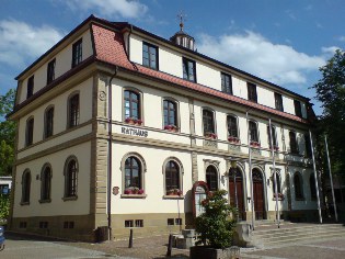 Rathaus in Fridingen, Donauradwanderweg