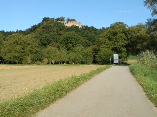 Blick auf den Hilgartsberg bei Hofkirchen am Donau-Radweg