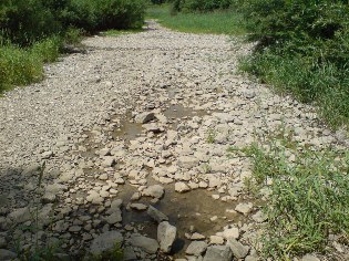 Am Donau-Radweg: Donauversinkung in Immendingen