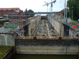 Donauschleuse in Passau, Donau-Radweg