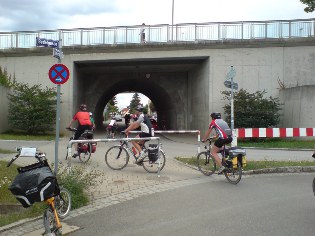 Unterwegs auf dem Donau-Radweg in Regensburg