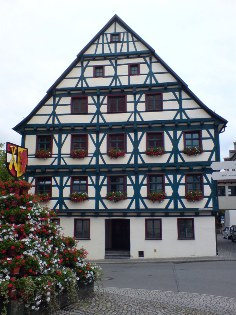 Rathaus in Riedlingen, Donau-Radweg