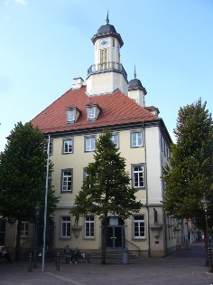 Rathaus in Tuttlingen, Donau-Radweg