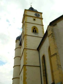 Stadtpfarrkirche in Dettelbach, Main-Radweg