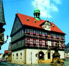 Rathaus in Bad Staffelstein, Main-Radweg