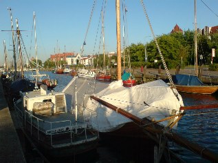 Im Hafen von Greifswald - Ostsee-Radweg