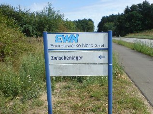 Hinweis zum Zwischenlager der EWN bei Lubmin