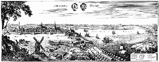 Ansicht von Stralsund um 1640 (Matthäus Merian)