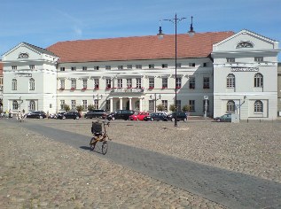 Rathaus in Wismar am Ostsee-Radweg