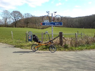 Unterwegs auf dem Ostseeküsten-Radweg: Am Abzweig nach Bockholmwik