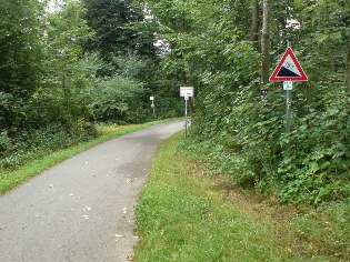Radweg Liebliches Taubertal kurz vor Bronnbach