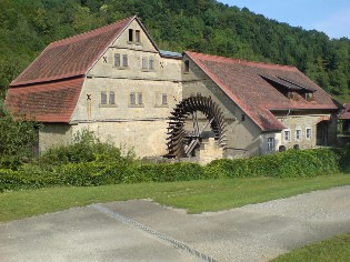 Mühle Detwang am Radweg Liebliches Taubertal
