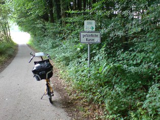 Unterwegs auf dem Radweg Liebliches Taubertal: Kurz vor Gamburg
